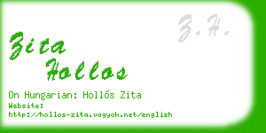 zita hollos business card